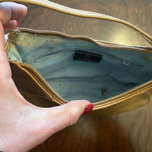 Liz Claiborne Women’s Tan Small Shoulder Purse - Some Signs of Wear - Picture 7 of 11